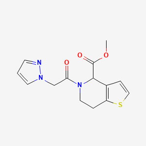 methyl 5-(2-(1H-pyrazol-1-yl)acetyl)-4,5,6,7-tetrahydrothieno[3,2-c]pyridine-4-carboxylate