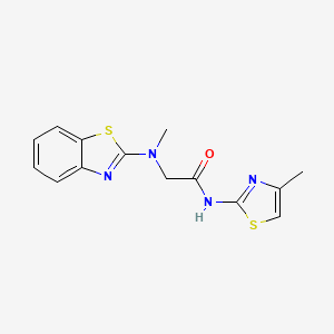 2-(benzo[d]thiazol-2-yl(methyl)amino)-N-(4-methylthiazol-2-yl)acetamide