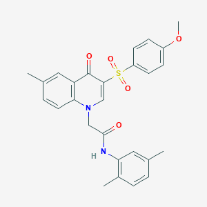 B2602977 N-(2,5-dimethylphenyl)-2-[3-(4-methoxyphenyl)sulfonyl-6-methyl-4-oxoquinolin-1-yl]acetamide CAS No. 872196-50-4