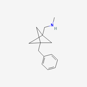 molecular formula C14H19N B2602986 1-(3-Benzyl-1-bicyclo[1.1.1]pentanyl)-N-methylmethanamine CAS No. 2287281-91-6