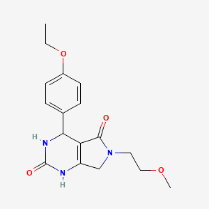 B2602994 4-(4-ethoxyphenyl)-6-(2-methoxyethyl)-3,4,6,7-tetrahydro-1H-pyrrolo[3,4-d]pyrimidine-2,5-dione CAS No. 941999-64-0