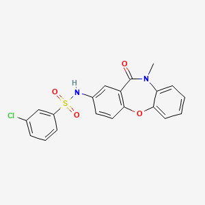 3-chloro-N-(10-methyl-11-oxo-10,11-dihydrodibenzo[b,f][1,4]oxazepin-2-yl)benzenesulfonamide