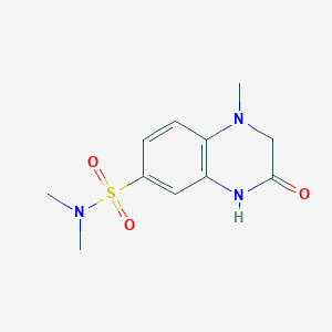 N,N,1-trimethyl-3-oxo-1,2,3,4-tetrahydroquinoxaline-6-sulfonamide