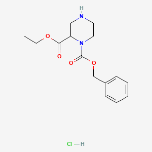 1-Benzyl 2-ethyl piperazine-1,2-dicarboxylate hydrochloride