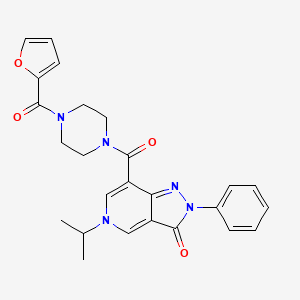 7-(4-(furan-2-carbonyl)piperazine-1-carbonyl)-5-isopropyl-2-phenyl-2H-pyrazolo[4,3-c]pyridin-3(5H)-one