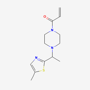 1-{4-[1-(5-Methyl-1,3-thiazol-2-yl)ethyl]piperazin-1-yl}prop-2-en-1-one
