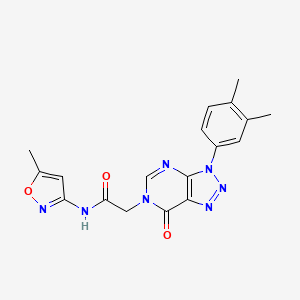 2-[3-(3,4-dimethylphenyl)-7-oxotriazolo[4,5-d]pyrimidin-6-yl]-N-(5-methyl-1,2-oxazol-3-yl)acetamide