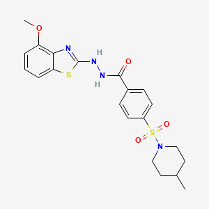 N'-(4-methoxybenzo[d]thiazol-2-yl)-4-((4-methylpiperidin-1-yl)sulfonyl)benzohydrazide