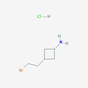 3-(2-Bromoethyl)cyclobutan-1-amine;hydrochloride