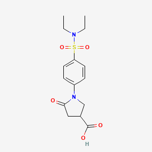 1-{4-[(Diethylamino)sulfonyl]phenyl}-5-oxopyrrolidine-3-carboxylic acid