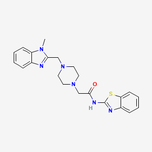 N-(benzo[d]thiazol-2-yl)-2-(4-((1-methyl-1H-benzo[d]imidazol-2-yl)methyl)piperazin-1-yl)acetamide
