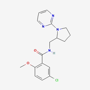 5-chloro-2-methoxy-N-{[1-(pyrimidin-2-yl)pyrrolidin-2-yl]methyl}benzamide
