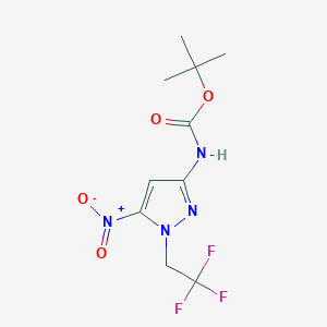 Tert-butyl N-[5-nitro-1-(2,2,2-trifluoroethyl)pyrazol-3-yl]carbamate