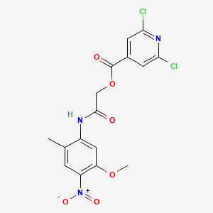 [2-(5-Methoxy-2-methyl-4-nitroanilino)-2-oxoethyl] 2,6-dichloropyridine-4-carboxylate