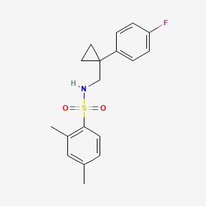 N-((1-(4-fluorophenyl)cyclopropyl)methyl)-2,4-dimethylbenzenesulfonamide