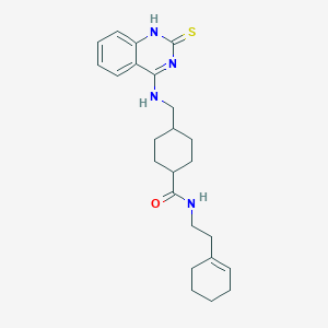 N-(2-cyclohex-1-en-1-ylethyl)-4-{[(2-thioxo-1,2-dihydroquinazolin-4-yl)amino]methyl}cyclohexanecarboxamide