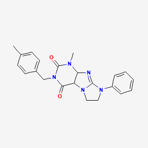 1-methyl-3-[(4-methylphenyl)methyl]-8-phenyl-1H,2H,3H,4H,6H,7H,8H-imidazo[1,2-g]purine-2,4-dione
