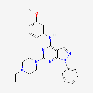 6-(4-ethylpiperazin-1-yl)-N-(3-methoxyphenyl)-1-phenyl-1H-pyrazolo[3,4-d]pyrimidin-4-amine