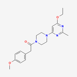 1-(4-(6-Ethoxy-2-methylpyrimidin-4-yl)piperazin-1-yl)-2-(4-methoxyphenyl)ethanone