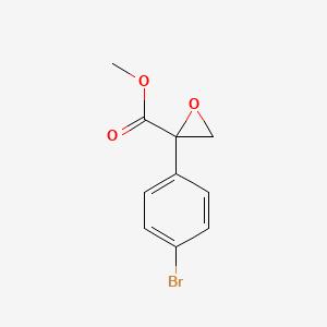 molecular formula C10H9BrO3 B2603214 Methyl 2-(4-bromophenyl)oxirane-2-carboxylate CAS No. 1936330-24-3