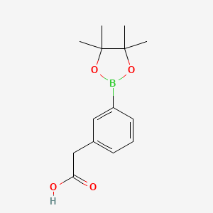 molecular formula C14H19BO4 B2603218 2-(3-(4,4,5,5-Tetramethyl-1,3,2-dioxaborolan-2-yl)phenyl)acetic acid CAS No. 797755-05-6