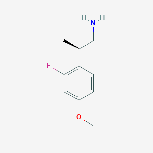 molecular formula C10H14FNO B2603371 (2R)-2-(2-Fluoro-4-methoxyphenyl)propan-1-amine CAS No. 2248200-56-6