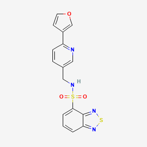 molecular formula C16H12N4O3S2 B2603388 N-{[6-(furan-3-yl)pyridin-3-yl]methyl}-2,1,3-benzothiadiazole-4-sulfonamide CAS No. 2034333-50-9
