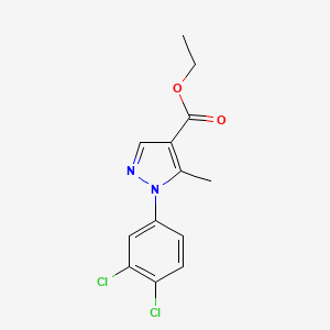 molecular formula C13H12Cl2N2O2 B2603437 ethyl 1-(3,4-dichlorophenyl)-5-methyl-1H-pyrazole-4-carboxylate CAS No. 208944-53-0