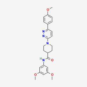 molecular formula C25H28N4O4 B2603456 N-(3,5-dimethoxyphenyl)-1-[6-(4-methoxyphenyl)pyridazin-3-yl]piperidine-4-carboxamide CAS No. 1105217-73-9