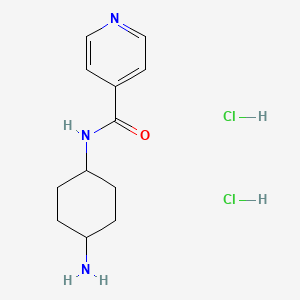 molecular formula C12H19Cl2N3O B2603503 N-[(1R*,4R*)-4-Aminocyclohexyl]isonicotinamide dihydrochloride CAS No. 1286273-64-0
