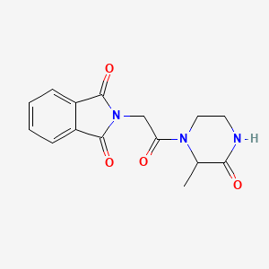 molecular formula C15H15N3O4 B2603534 2-(2-(2-Methyl-3-oxopiperazin-1-yl)-2-oxoethyl)isoindoline-1,3-dione CAS No. 1214807-10-9