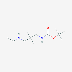 molecular formula C12H26N2O2 B2603573 tert-butyl N-[3-(ethylamino)-2,2-dimethylpropyl]carbamate CAS No. 1936003-79-0