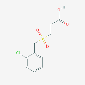 molecular formula C10H11ClO4S B2603612 3-[(2-Chlorobenzyl)sulfonyl]propanoic acid CAS No. 440649-47-8