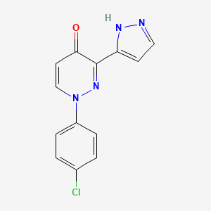 molecular formula C13H9ClN4O B2603629 1-(4-chlorophenyl)-3-(1H-pyrazol-3-yl)-1,4-dihydropyridazin-4-one CAS No. 318498-00-9