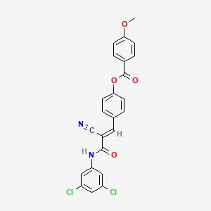 B2603630 [4-[(E)-2-cyano-3-(3,5-dichloroanilino)-3-oxoprop-1-enyl]phenyl] 4-methoxybenzoate CAS No. 380476-43-7