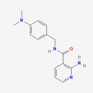 molecular formula C15H18N4O B2603650 2-amino-N-[4-(dimethylamino)benzyl]pyridine-3-carboxamide CAS No. 1326854-71-0