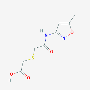 molecular formula C8H10N2O4S B2603699 2-({[(5-Methyl-1,2-oxazol-3-yl)carbamoyl]methyl}sulfanyl)acetic acid CAS No. 436091-57-5
