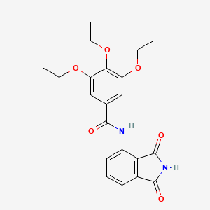 molecular formula C21H22N2O6 B2603706 N-(1,3-dioxo-2,3-dihydro-1H-isoindol-4-yl)-3,4,5-triethoxybenzamide CAS No. 477508-53-5