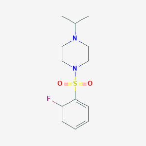 molecular formula C13H19FN2O2S B2603715 1-(2-Fluorobenzenesulfonyl)-4-(propan-2-yl)piperazine CAS No. 1155462-43-3