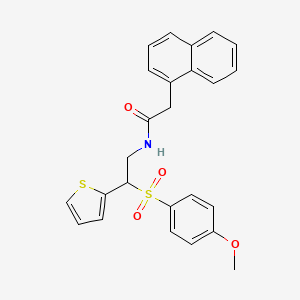 B2603716 N-(2-((4-methoxyphenyl)sulfonyl)-2-(thiophen-2-yl)ethyl)-2-(naphthalen-1-yl)acetamide CAS No. 941986-81-8
