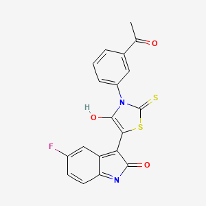 (Z)-3-(3-acetylphenyl)-5-(5-fluoro-2-oxoindolin-3-ylidene)-2-thioxothiazolidin-4-one