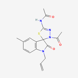 N-(3'-acetyl-1-allyl-5-methyl-2-oxo-3'H-spiro[indoline-3,2'-[1,3,4]thiadiazol]-5'-yl)acetamide