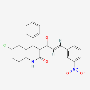 6-chloro-3-[(2E)-3-(3-nitrophenyl)prop-2-enoyl]-4-phenyl-1,2-dihydroquinolin-2-one