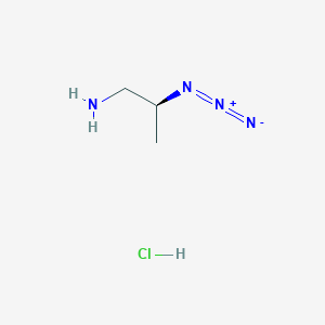 molecular formula C3H9ClN4 B2603766 (2S)-2-azidopropan-1-amine hydrochloride CAS No. 847259-94-3