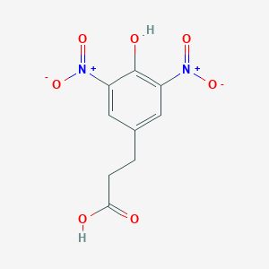 molecular formula C9H8N2O7 B026038 3-(4-Hydroxy-3,5-dinitrophenyl)propanoic acid CAS No. 108302-82-5
