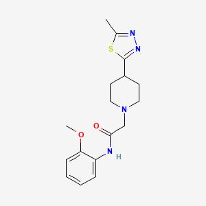 molecular formula C17H22N4O2S B2603809 N-(2-methoxyphenyl)-2-[4-(5-methyl-1,3,4-thiadiazol-2-yl)piperidin-1-yl]acetamide CAS No. 1327218-30-3