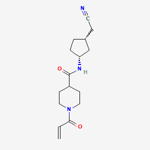 N-[(1R,3S)-3-(Cyanomethyl)cyclopentyl]-1-prop-2-enoylpiperidine-4-carboxamide