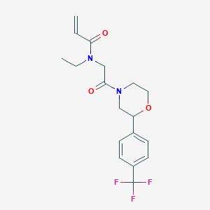 N-Ethyl-N-[2-oxo-2-[2-[4-(trifluoromethyl)phenyl]morpholin-4-yl]ethyl]prop-2-enamide