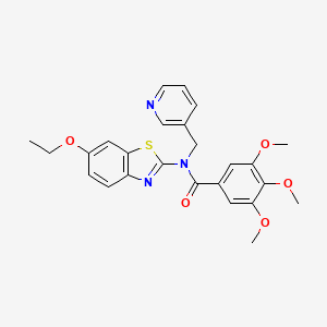 molecular formula C25H25N3O5S B2603826 N-(6-ethoxy-1,3-benzothiazol-2-yl)-3,4,5-trimethoxy-N-[(pyridin-3-yl)methyl]benzamide CAS No. 895014-63-8