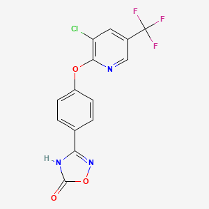 3-(4-(3-Chloro-5-(trifluoromethyl)-2-pyridyloxy)phenyl)-1,2,4-oxadiazolin-5-one